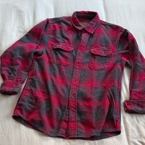 Orvis Red and Black Plaid Flannel